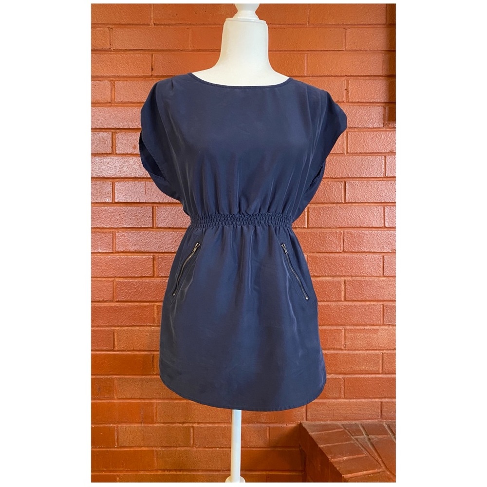 H&M Cinched Navy Blue Mini Dress